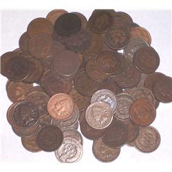 Lot of 50 Indian Head Cents- Circulated