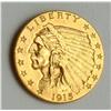 Image 1 : $ 2.5 Gold Indian Head US Minted Coin-