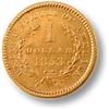 Image 1 : 1850'S - 1870's date range - $ 1 GOLD US COIN-