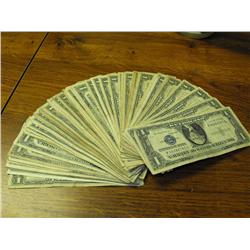 100 SILVER CERTIFICATES-G-XF