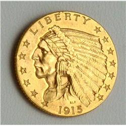 $ 2.5 Gold Indian US Minted Random Date Coin