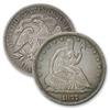 Image 1 : Random Date Fine  Grade Seated Liberty Half Dollar