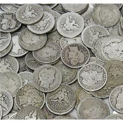 Roll of Barber Quarters ag-xf grades- 1892-1916