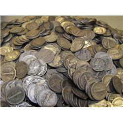 Lot of 200 Mercury Dimes- Circulated-Mixed