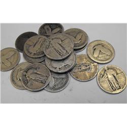 LOT OF 100 STANDING LIBERTY QUARTERS