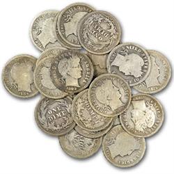 Lot of 50 Barber Dimes- Circulated-