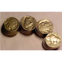 Lot of (10) Different Date Buffalo Nickels-FD