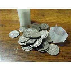 Roll of Mercury Dimes g-xf grades- 50 Coins
