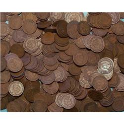 Large Lot of 1000 Indian Head Pennies- Mixed