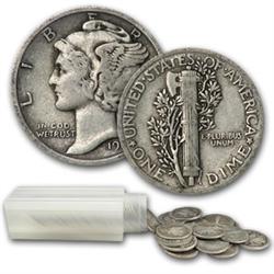 Lot of (5) 1920's Mercury Dimes