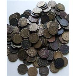 Lot of 100 Indian Head Cents-Circulated