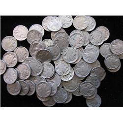 Lot of 75 Buffalo Nickels-