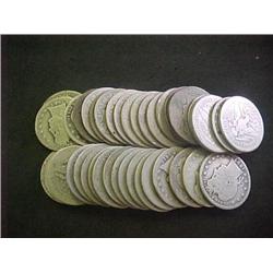 Roll of Barber Quarters ag-xf grades- 1892-1916