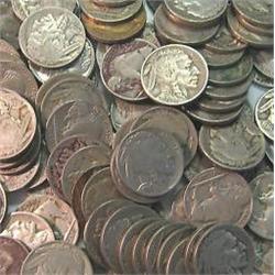 125 Buffalo Nickels- Circulated Partial Dates