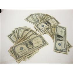 Lot of 20 Circulated Silver Certificates