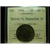 Image 1 : 1859 1¢ Narrow 9; Repunched 85 ICCS AU55