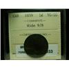 Image 1 : 1859 1¢ Wide 9/8 ICCS VG10