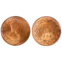 1908 1¢ ICCS MS66Red. Amazing example with full red lustre. Worth a premium bid.  Such a beauty!  