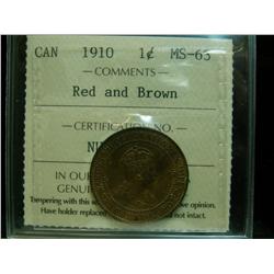 1910 1¢ ICCS MS63 RB