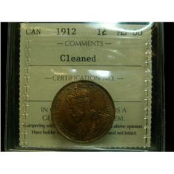 1912 1¢ ICCS MS60 Cleaned