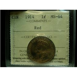 1914 1¢ ICCS MS64 Red