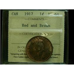 1917 1¢ ICCS MS64 RB