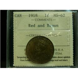1918 1¢ ICCS MS62 RB