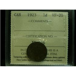 1923 1¢ ICCS VF20