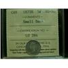 1875H 5¢ Small Date ICCS VG10