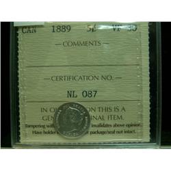 1889 5¢ ICCS VF30