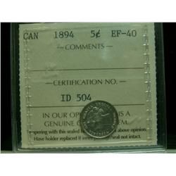 1894 5¢ ICCS EF40