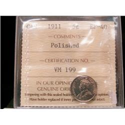 1911 5¢ ICCS EF40 Polished