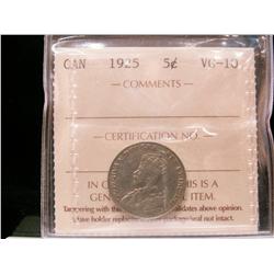 1925 5¢ ICCS VG10