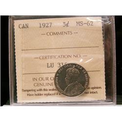 1927 5¢ ICCS MS62