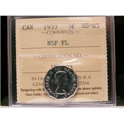 1953 5¢ NSF FL ICCS MS65