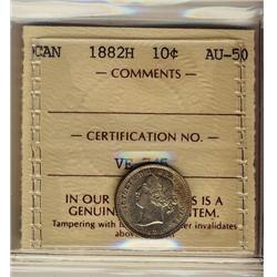 1882H 10¢ ICCS AU50