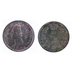 1890H 10¢ ICCS MS64. Lightly toned. A tough year.