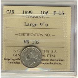 1899 10¢ Large 9 ICCS  F15