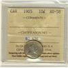 Image 1 : 1905 10¢ ICCS AU58