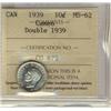 Image 1 : 1939 10¢ ICCS MS62 Cameo Double 1939