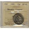 Image 1 : 1900 25¢ ICCS EF40 Harshly Cleaned