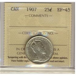 1907 25¢ ICCS EF45