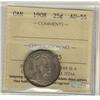 Image 1 : 1908 25¢ ICCS AU55
