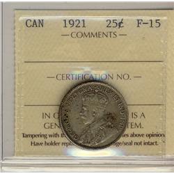 1921 25¢ ICCS F15