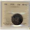 Image 1 : 1928 25¢ ICCS MS62