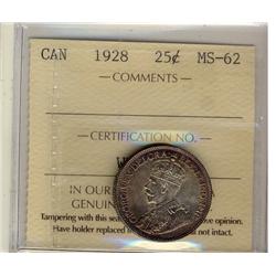 1928 25¢ ICCS MS62