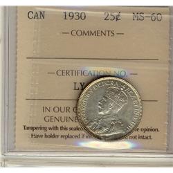 1930 25¢ ICCS MS60