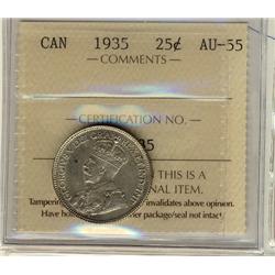 1935 25¢ ICCS AU55