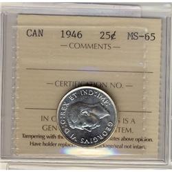 1946 25¢ ICCS MS65