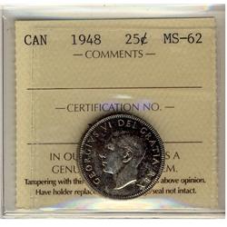 1948 25¢ ICCS MS62
